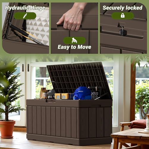 30 Gallon Black Waterproof Resin Storage Box M7329