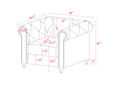2 Piece Living Room Sofa Set with 3-seater Sofa and Sofa Chair B834675