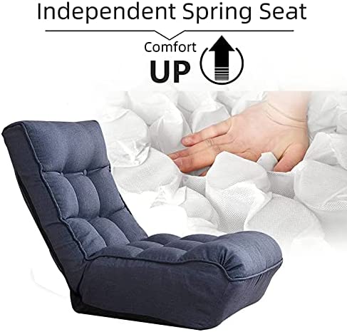 Dark Blue Fabric Folding Chaise Lounge Chair K7788
