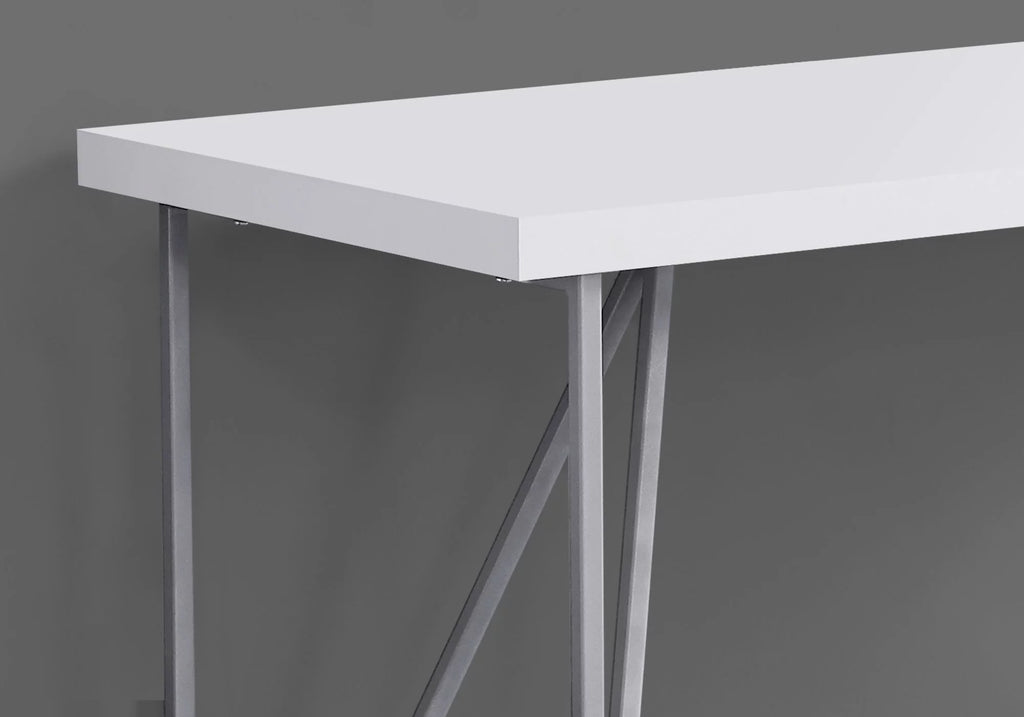 47.25" Glossy White Rectangular Computer Desk F173578