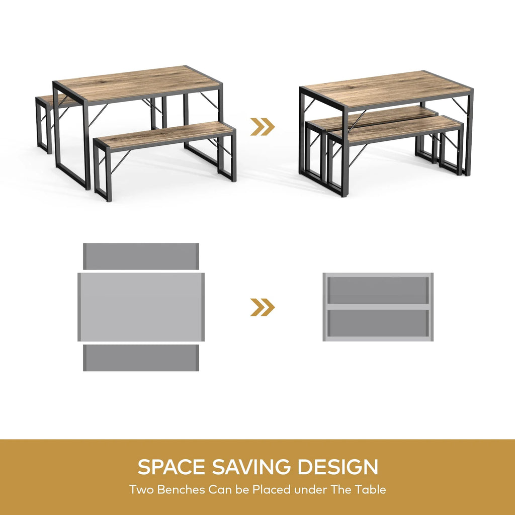 Dining Table Set for 4 Grey G8761