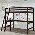 White Twin Loft Bed D3977