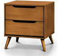 Oak Wood 2-Drawer Nightstand L66607