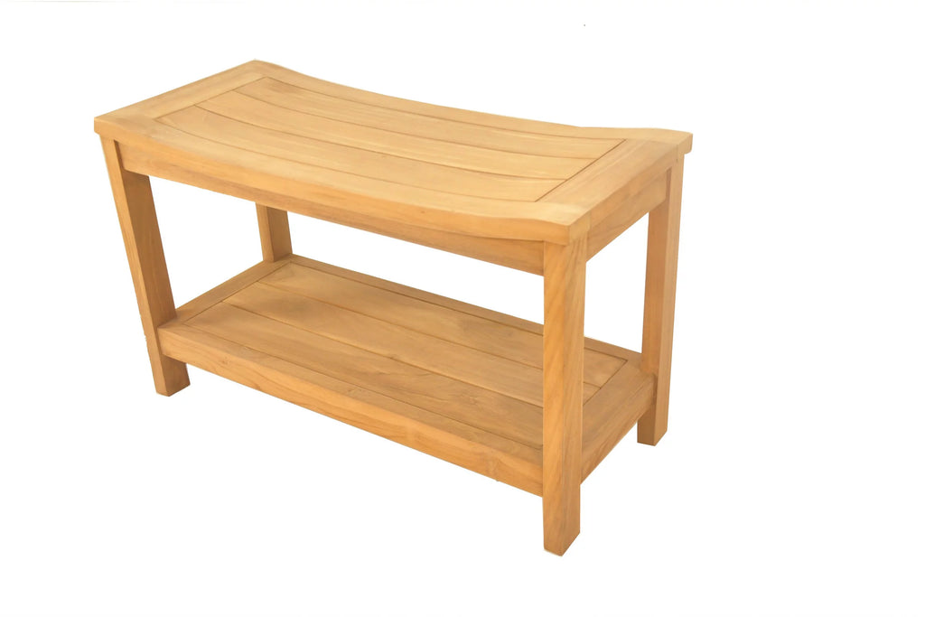 Teak Wood Shower Seat 30" Outdoor Bench V202