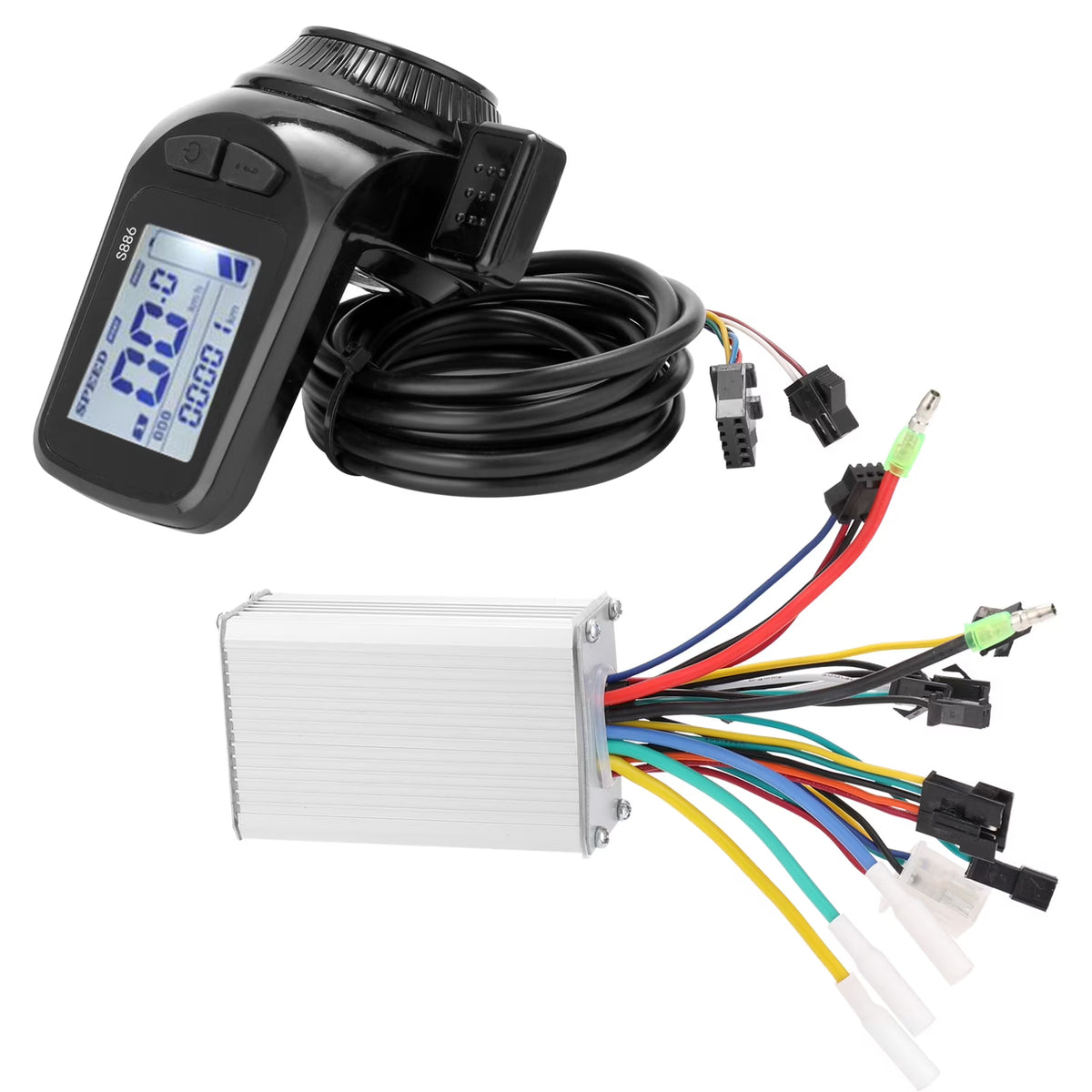 24V-48V/36V-60V 350W Brushless Controller Kit with LCD Display Panel Thumb Throttle S884002