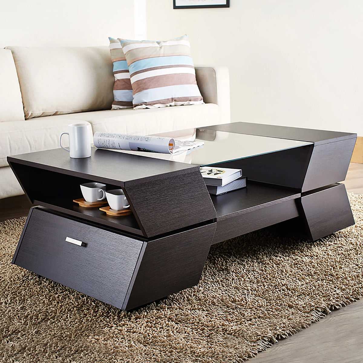 Espresso Storage Coffee Table R823