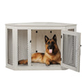 Wooden Corner Dog Crate Side Table O858