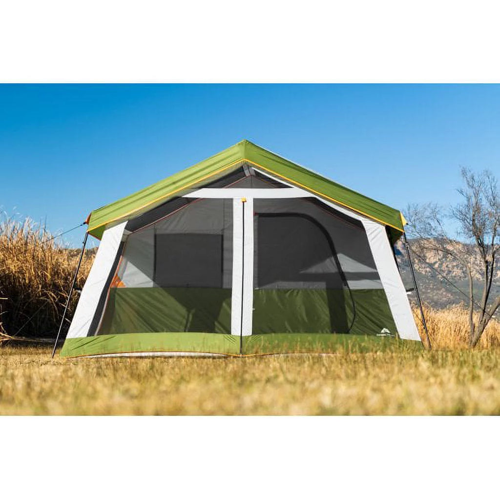 8-Person Family Cabin Tent with Screen Porch, Green D382188