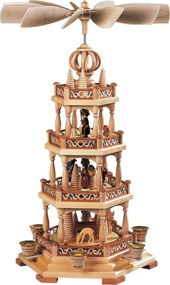 Natural 3-tier German Christmas Pyramid V543