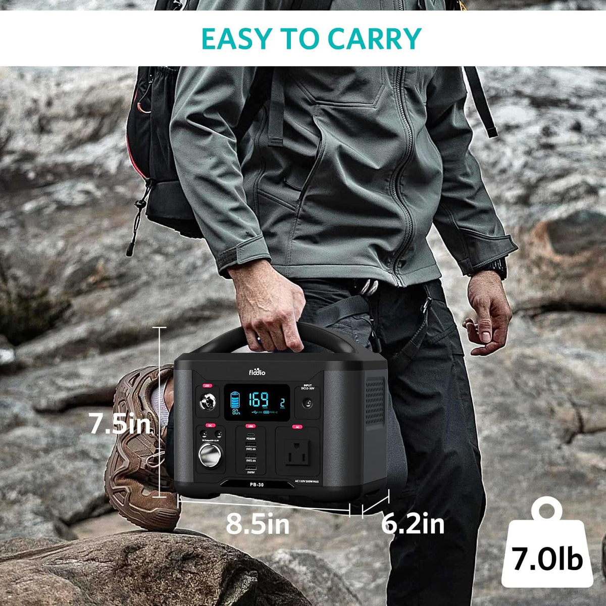 300Wh Portable Power Station with AC Outlet Z354665