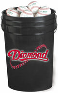 Black Bucket with 30 Baseballs U412406