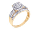 0.78 CT Diamond 10K Yellow Gold Cluster Ring C753168