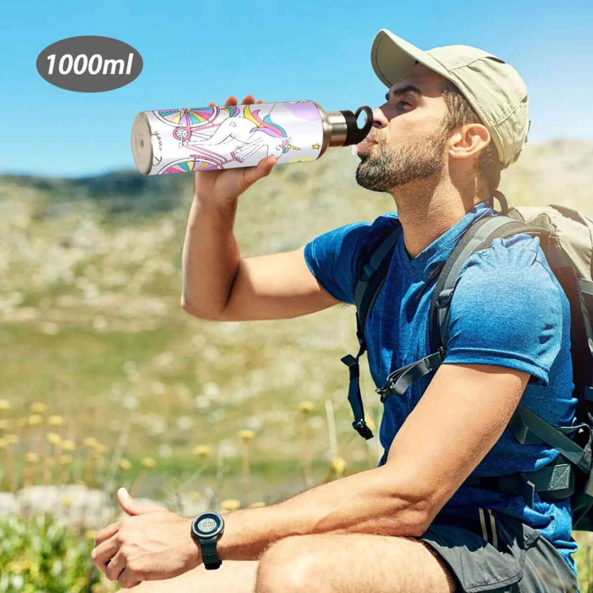 Stainless Steel Insulated Water Bottle with Straw Lid I594