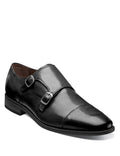 Black Double Monk Strap Shoes M362