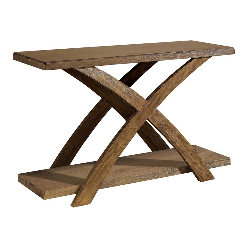 Rustic Sofa Table in Antique Light Oak X7364