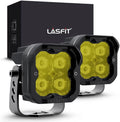 Yellow LED Pod Lights 3 inch 2pcs 18W 3700K R2600