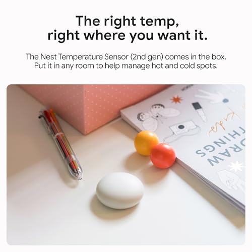 Polished Silver Smart Thermostat with Temperature Sensor K165