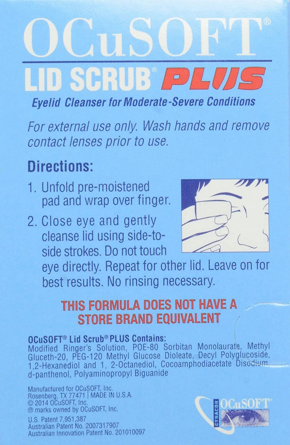 Eyelid Cleanser Pads 30 Each (Pack of 4) U71087