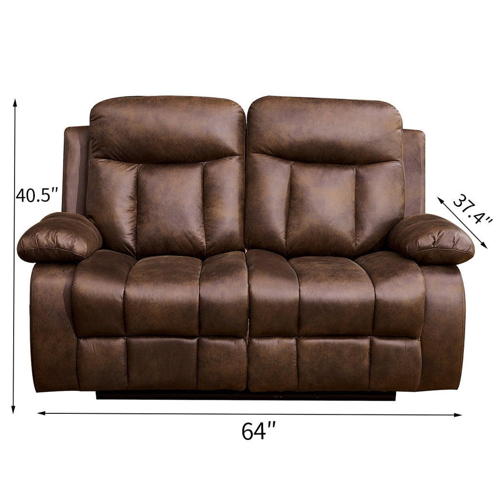 Microfiber Reclining Sofa and Loveseat E6380