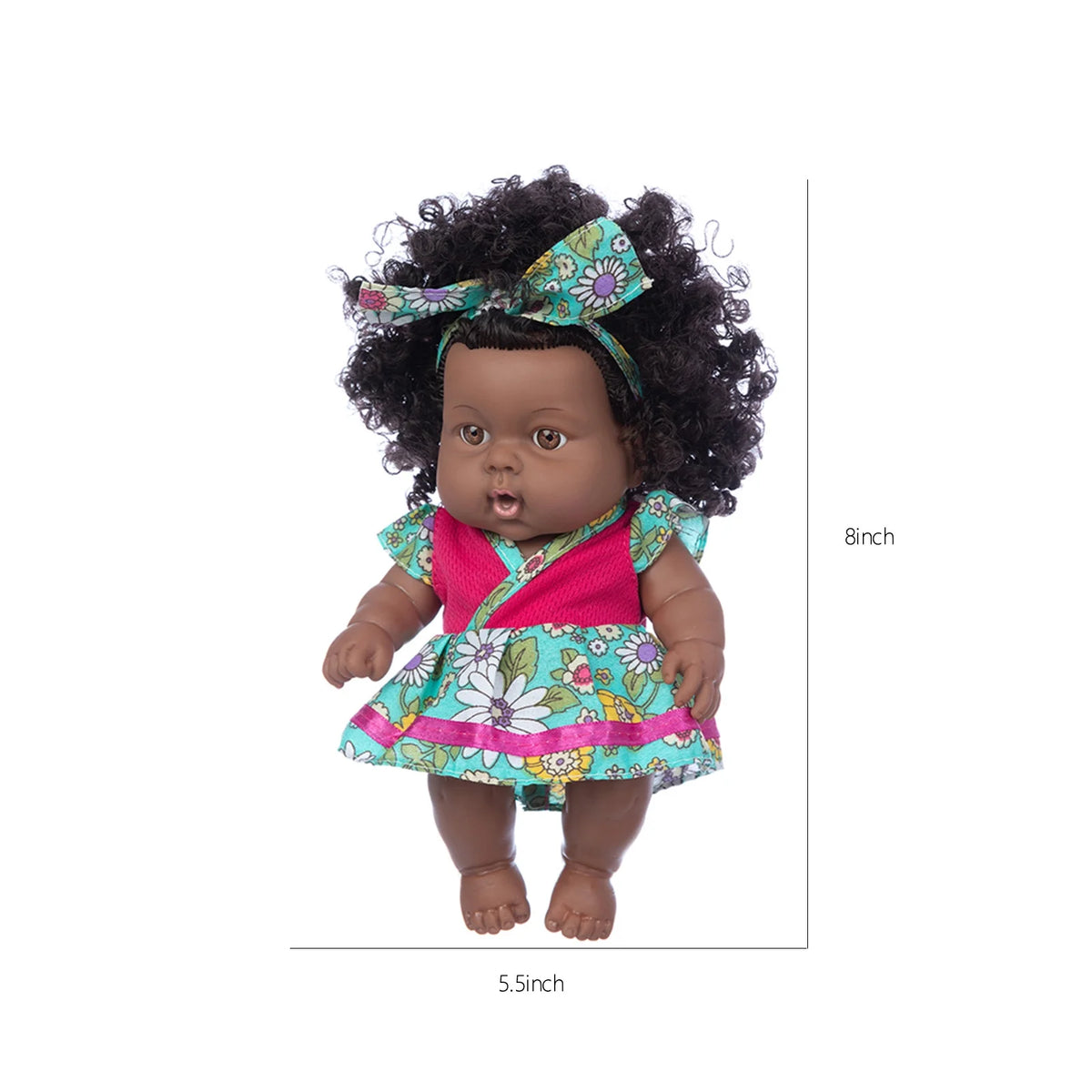 8 Inch Black Baby Dolls With Clothes N356