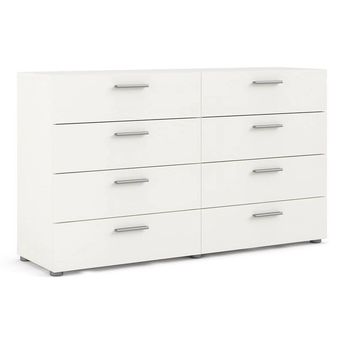 White 8 Drawer Engineered Wood Dresser B5294