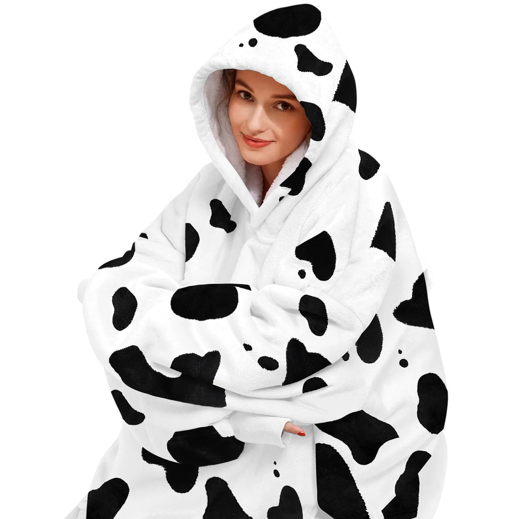 Oversized Sherpa Blanket Hoodie R7476