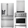 30 in. Natural Gas Range, 36 in. Refrigerator with Water and Ice Dispenser & 24 in. Dishwasher W9747