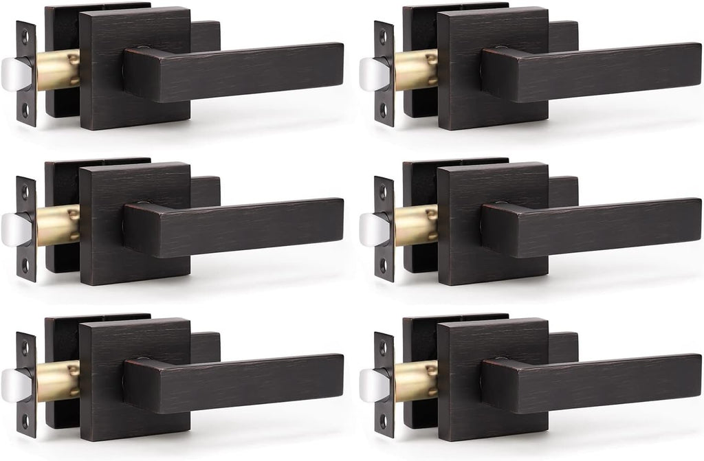 6 Pack Oil Rubbed Bronze Dummy Door Lever A1931