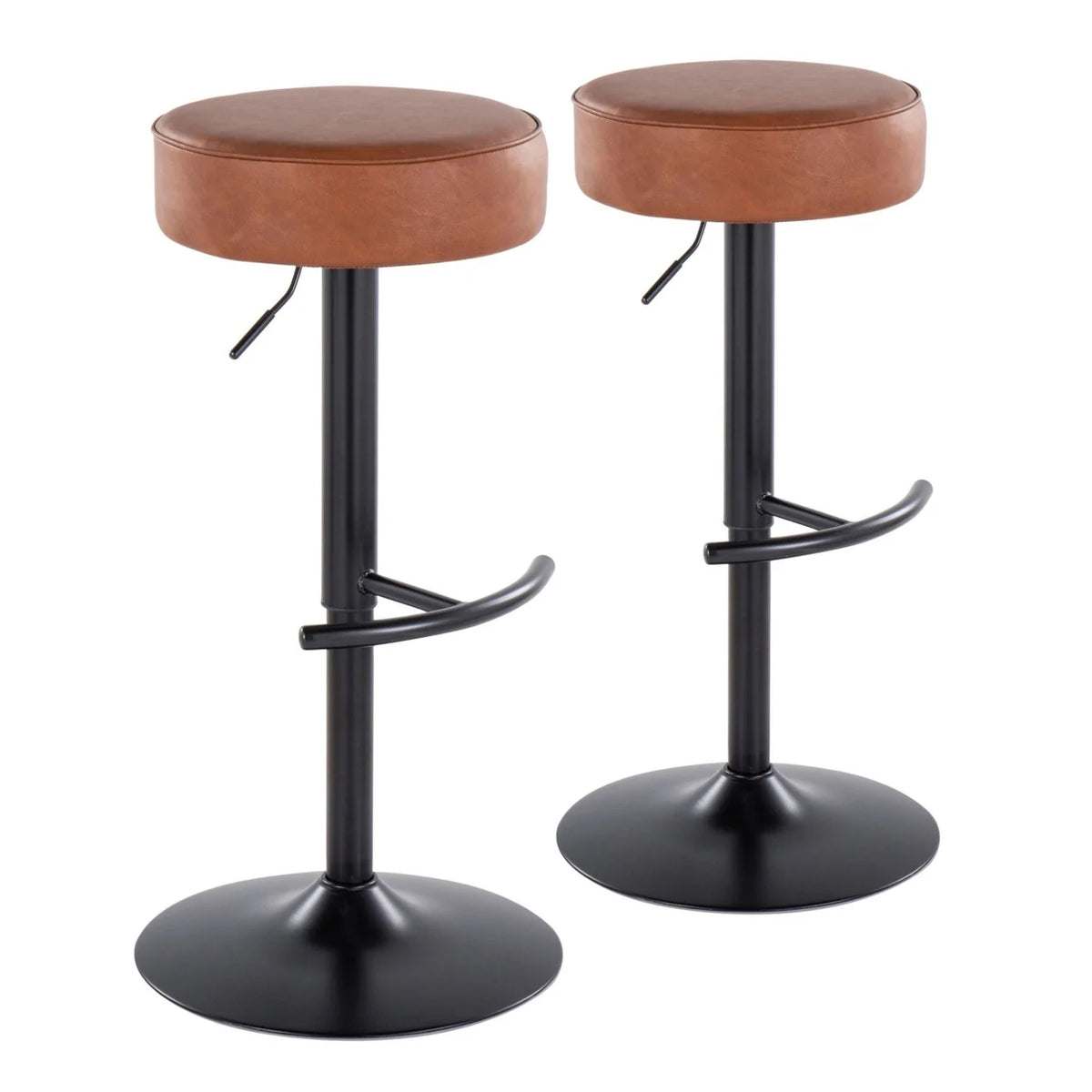 Adjustable Swivel Barstool Set Of 2 P963