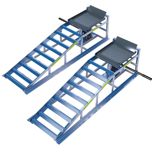 2 Pack 5T Steel Automotive Hydraulic Car Ramps U810606