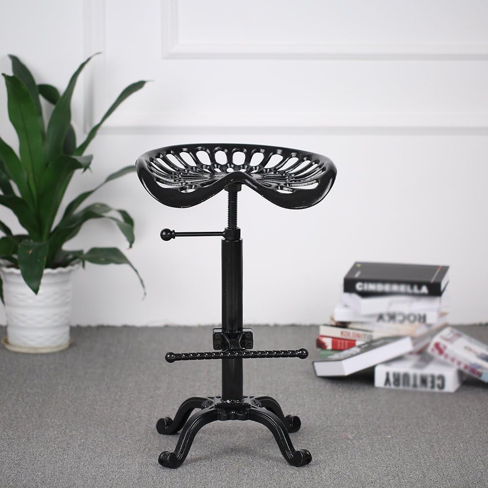 Cast Iron Tractor Seat Adjustable Height Swivel Bar Stool X5248