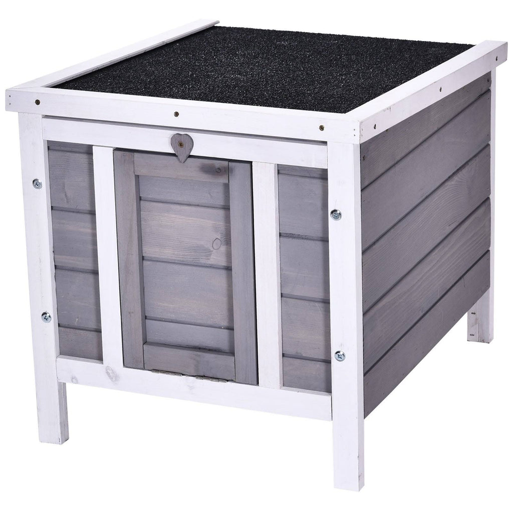 Grey Raised Wooden Pet House S889805