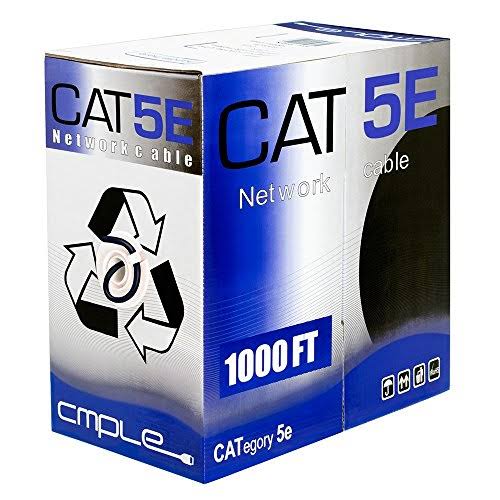 Cat5e Ethernet Network Cable 1000 ft Black W990493