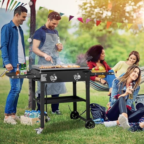 2 Burner Portable Flat Top Gas Grill Q574