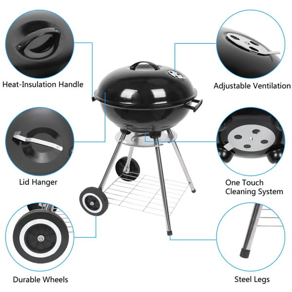 Charcoal Grill 18” Round Barbecue Grill R8258
