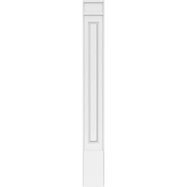 Raised Panel PVC Pilaster with Decorative Capital & Base (Pair) T30655