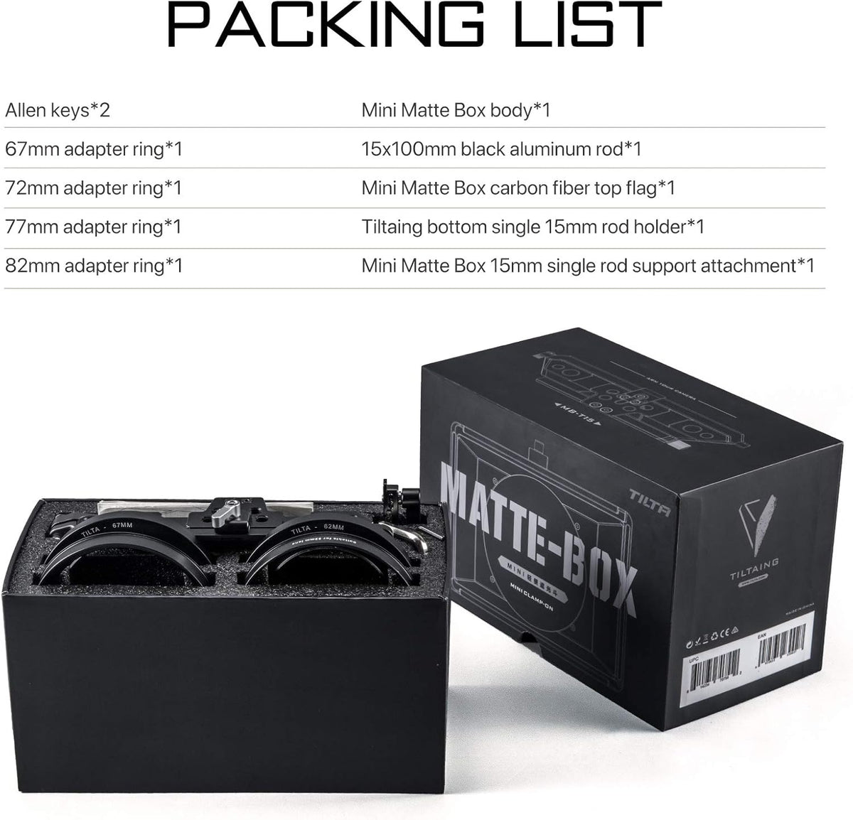 Mini Matte Box with Top Flag for Camera Lenses O924017