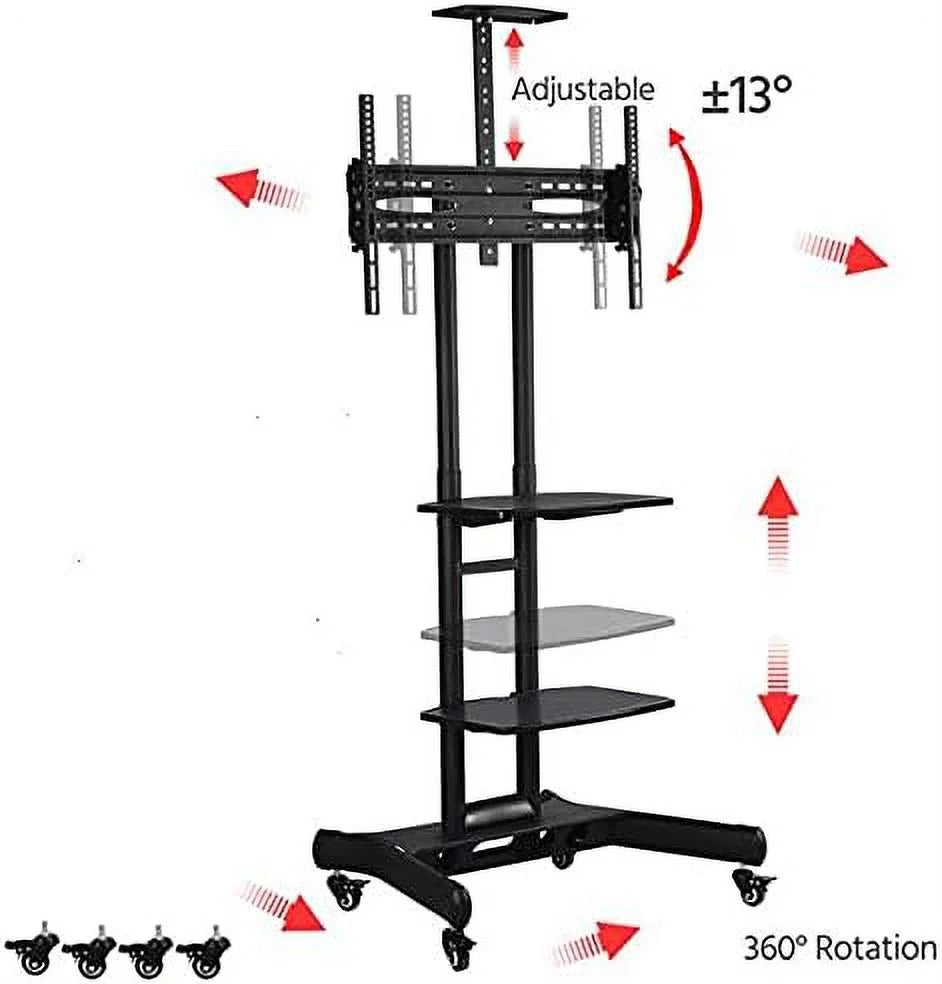Mobile TV Cart with Wheels for 32-75 Inch Flat Screen TVs J610