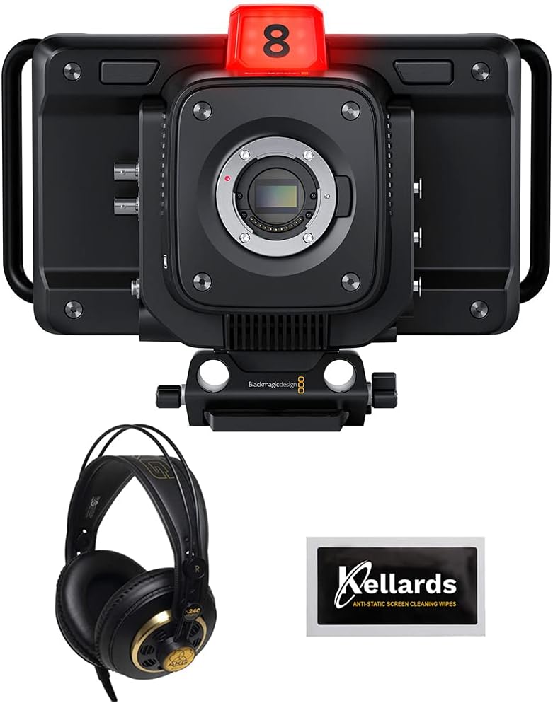 4K Studio Camera Bundle with Headphones and Screen Cleaning Wipes C443317