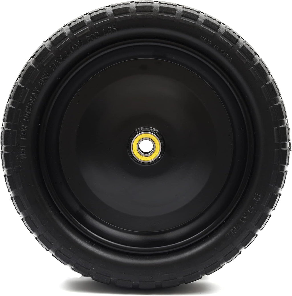 13'' Solid Polyurethane Flat-Free Tire and Wheel Assemblies 2-Pack U590