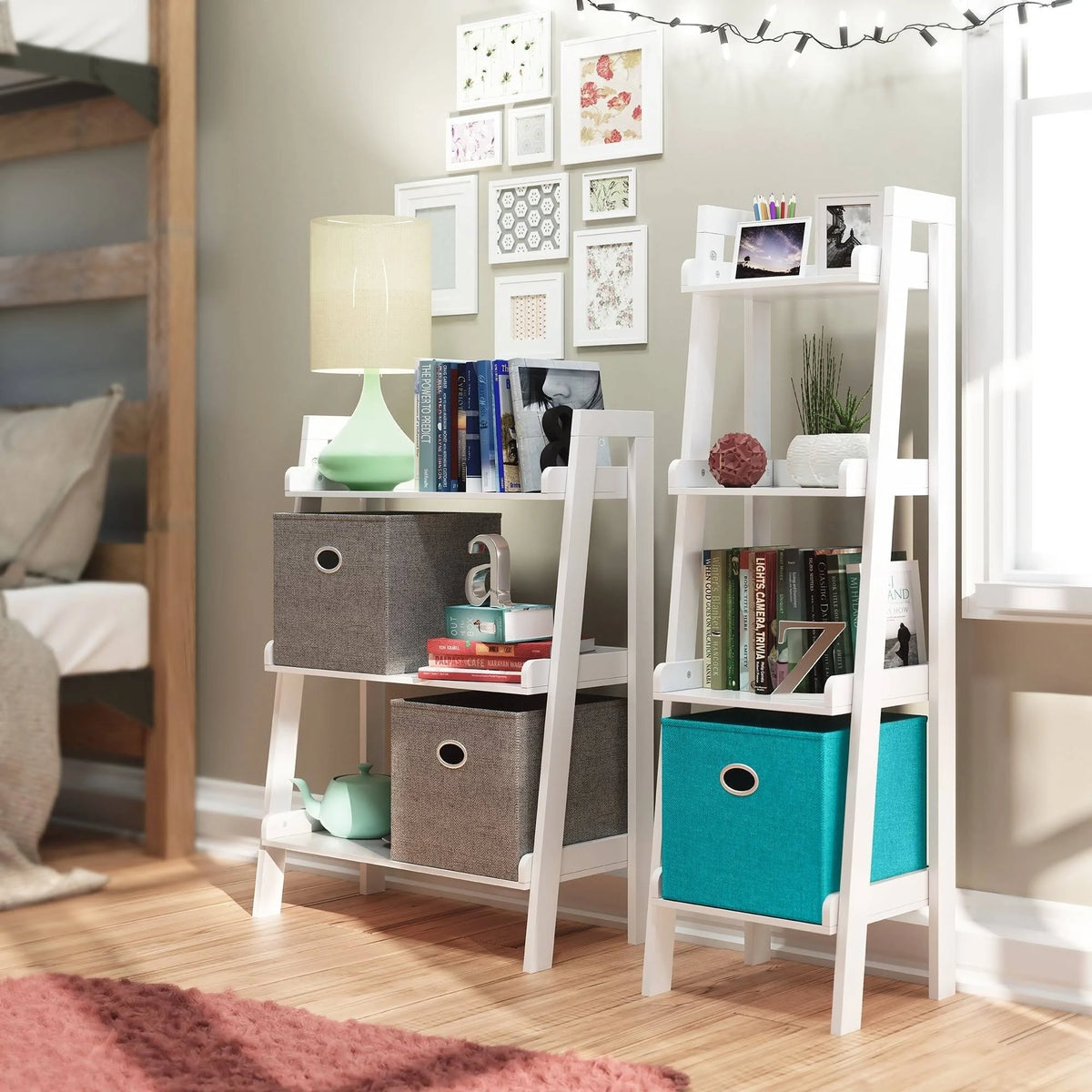 3-Tier Ladder Shelf, Gray S58541