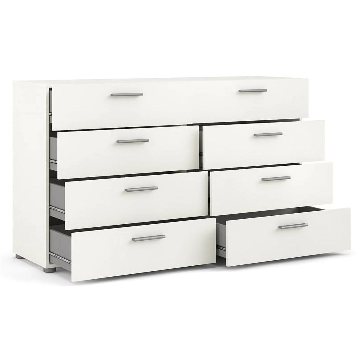 White 8 Drawer Engineered Wood Dresser B5294