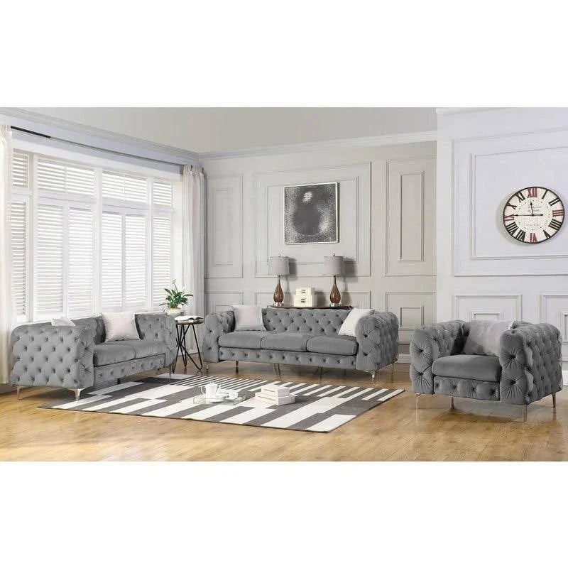 Blue Velvet Sofa M5930