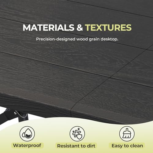 Black 4ft Folding Table B834