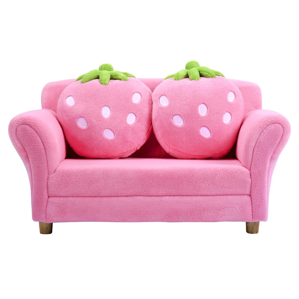Kids Sofa Armrest Chair with 2 Pillow Pink Z309043