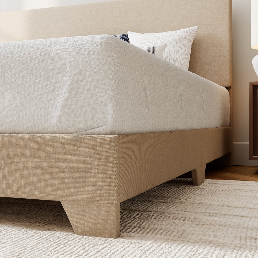 Queen Upholstered Platform Bed Frame with Adjustable Headboard B611422