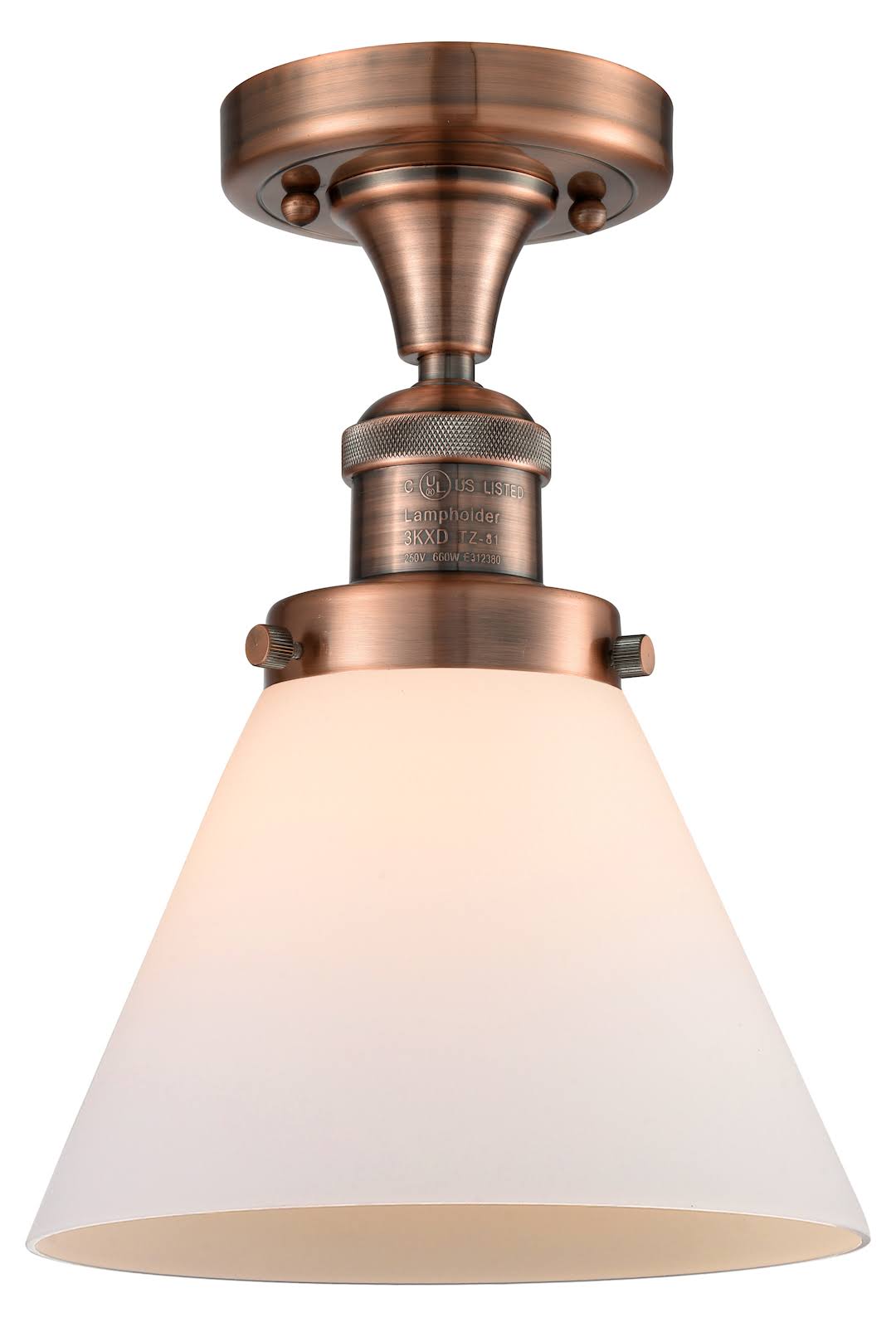 Large Cone 1 Light Semi-Flush Mount K545