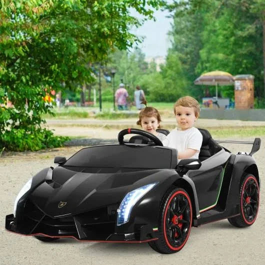 Black 2-Seater Licensed Lamborghini Ride on Car with RC E665