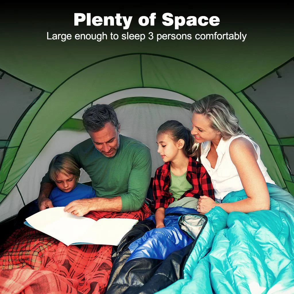 4 Person Pop up Tent Waterproof 2 Doors Y87897