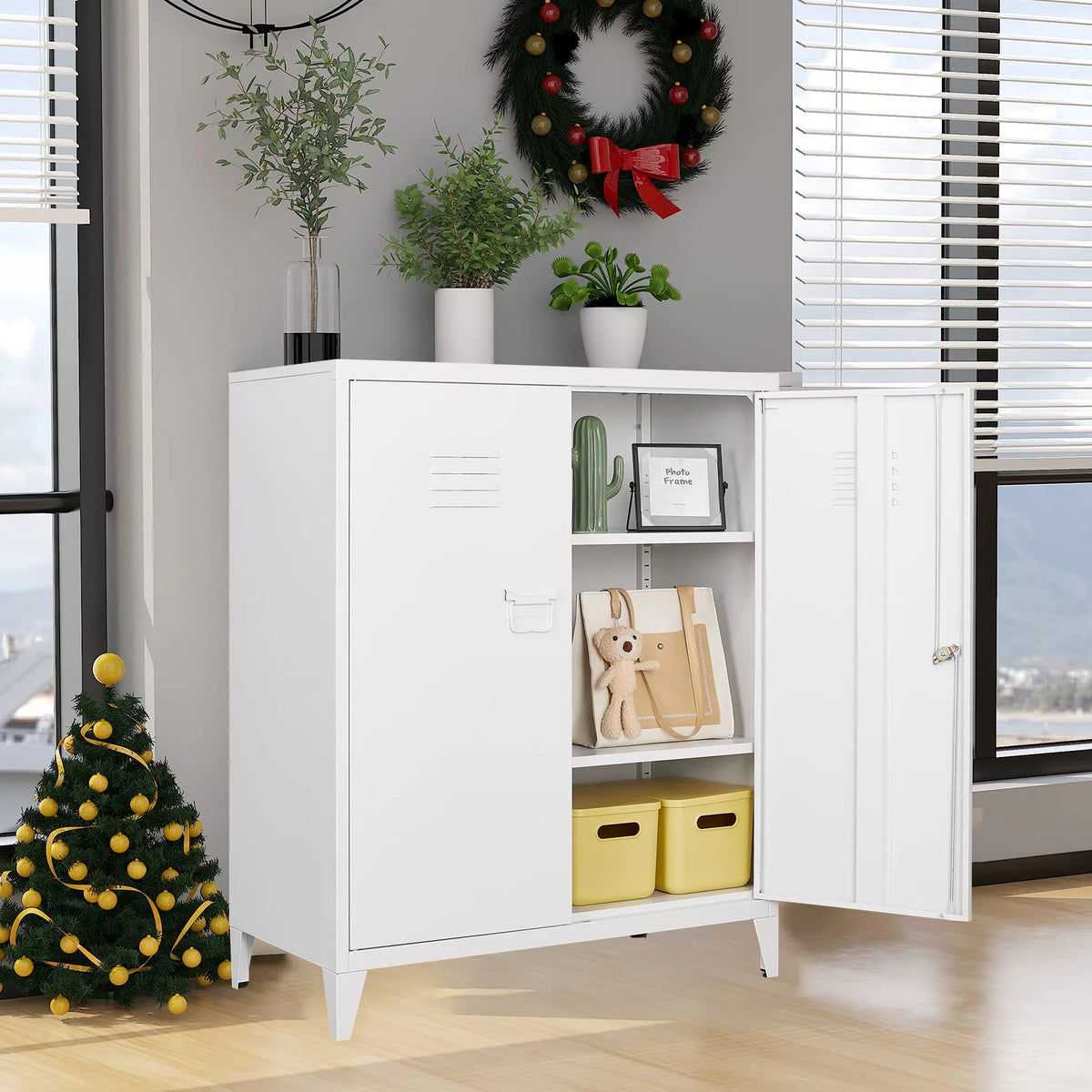 Metal Locker with 2 Doors Y8200